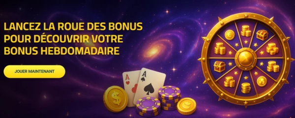 Roue des Bonus Hebdomadaire – Jusqu'à 500€