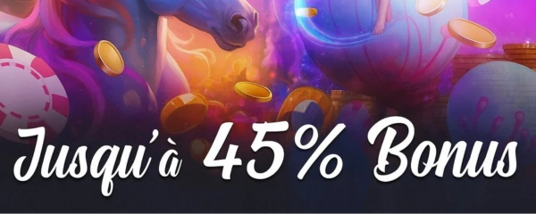 Bonus de Mardi – Jusqu'à 45%